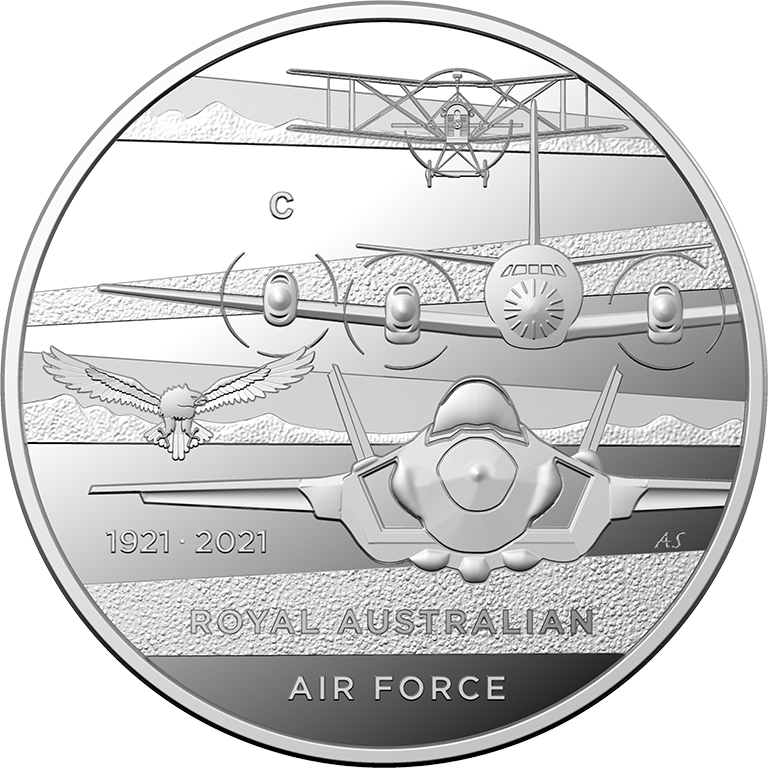 2021 $1 Centenary of the RAAF 'C' Mintmark Silver Proof Coin