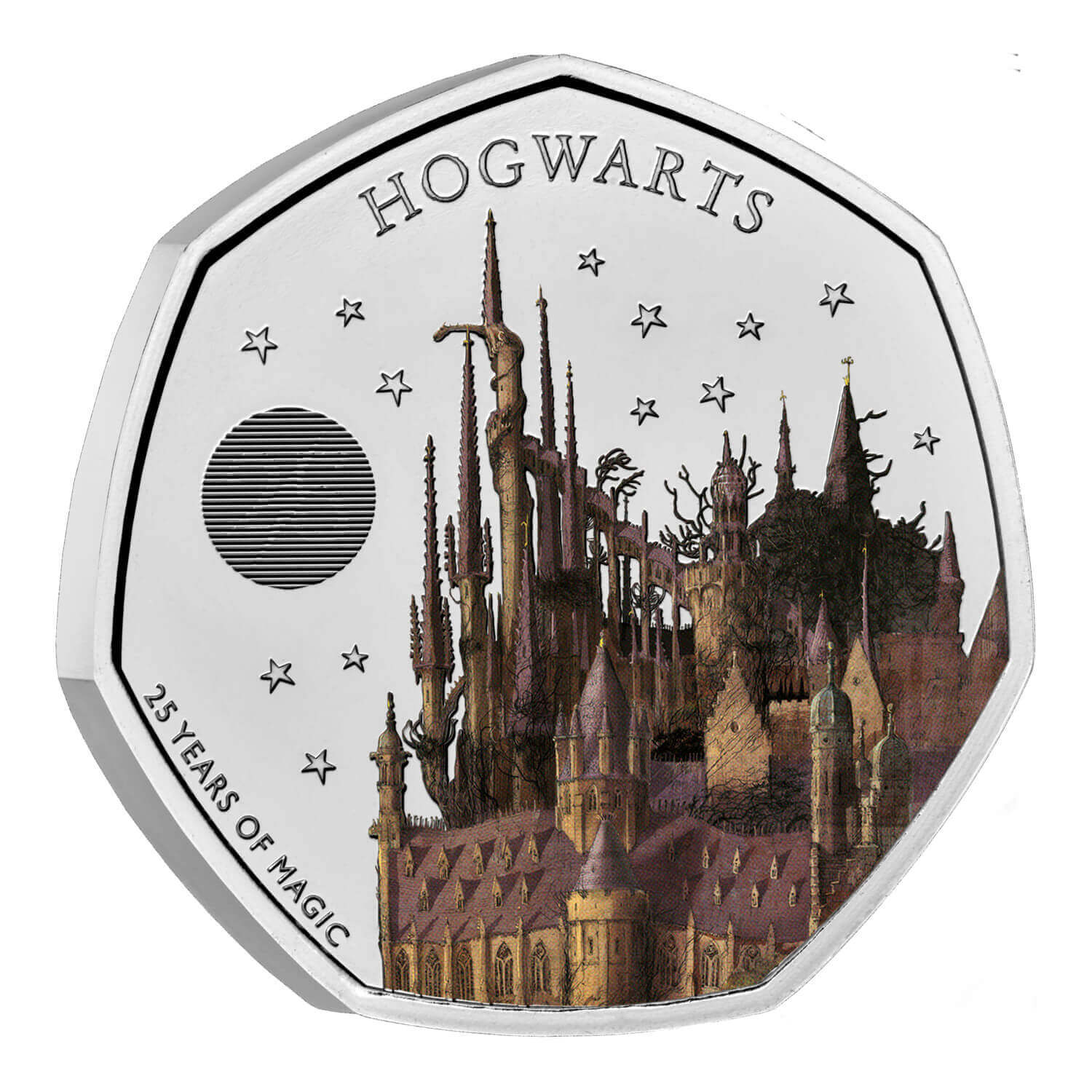 2023 50p Hogwarts School Coloured BUNC Coin
