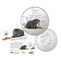 2022 20c Diary of a Wombat UNC Carded Coin