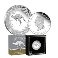 2024 $1 Australian Kangaroo First Issue King Charles Obverse 1oz Silver Proof Coin