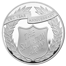 2015 150th Anniversary of the Salvation Army £5 Alderney Silver Proof Coin