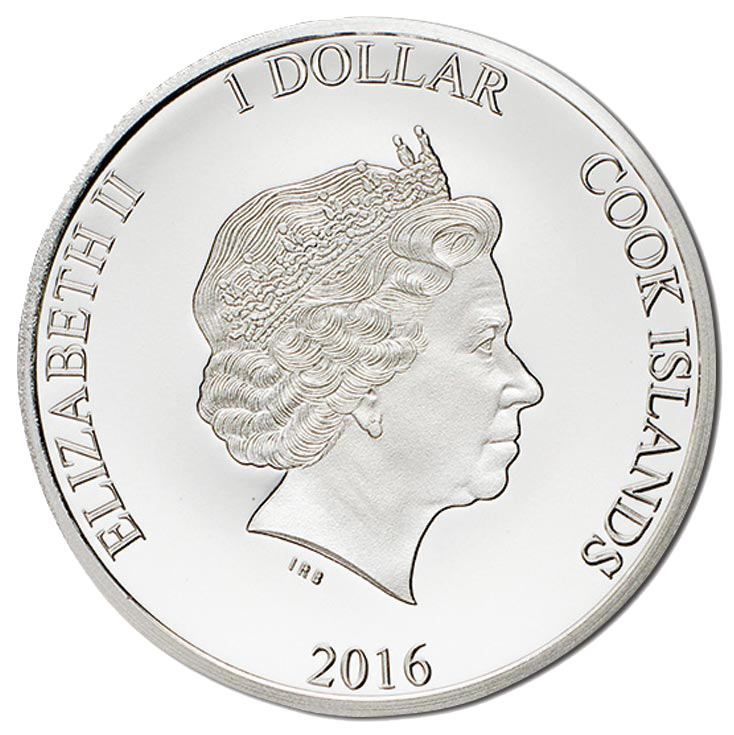 2016 $1 90th Birthday 2g Silver Proof Cook Islands