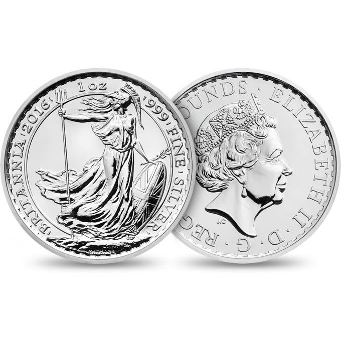 2016 UK Britannia 1oz Silver Brilliant Uncirculated Coin