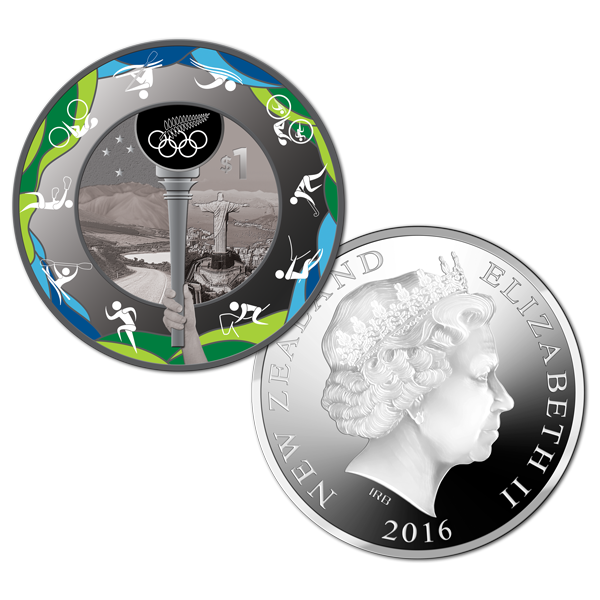 2016 NZD$1 Road to Rio Silver Proof Coin