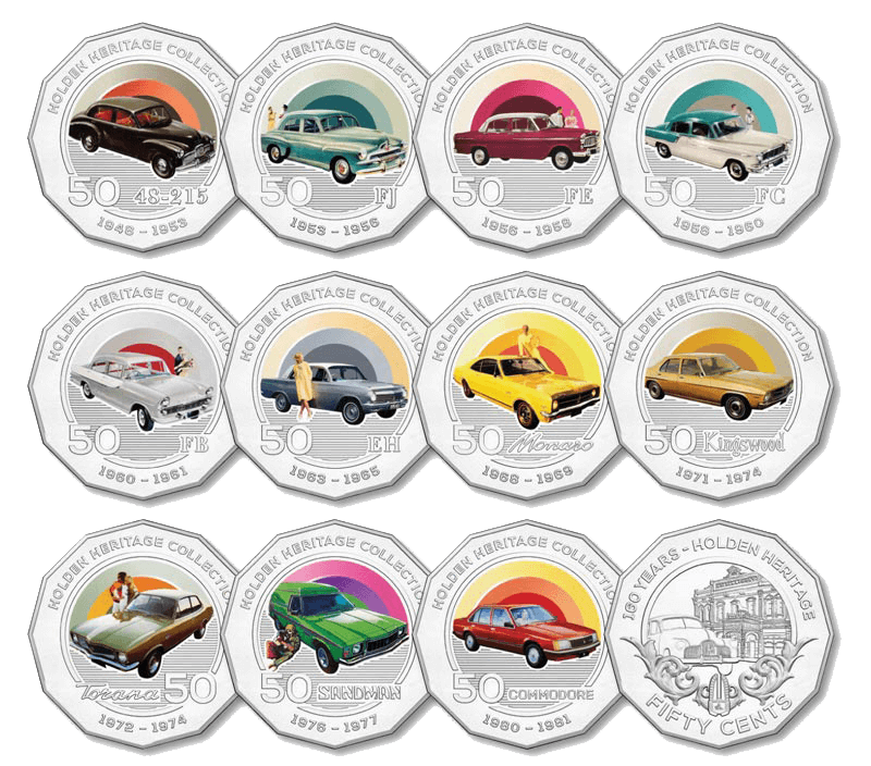 2016 50c Holden 160th Anniversary 12-Coin Collection