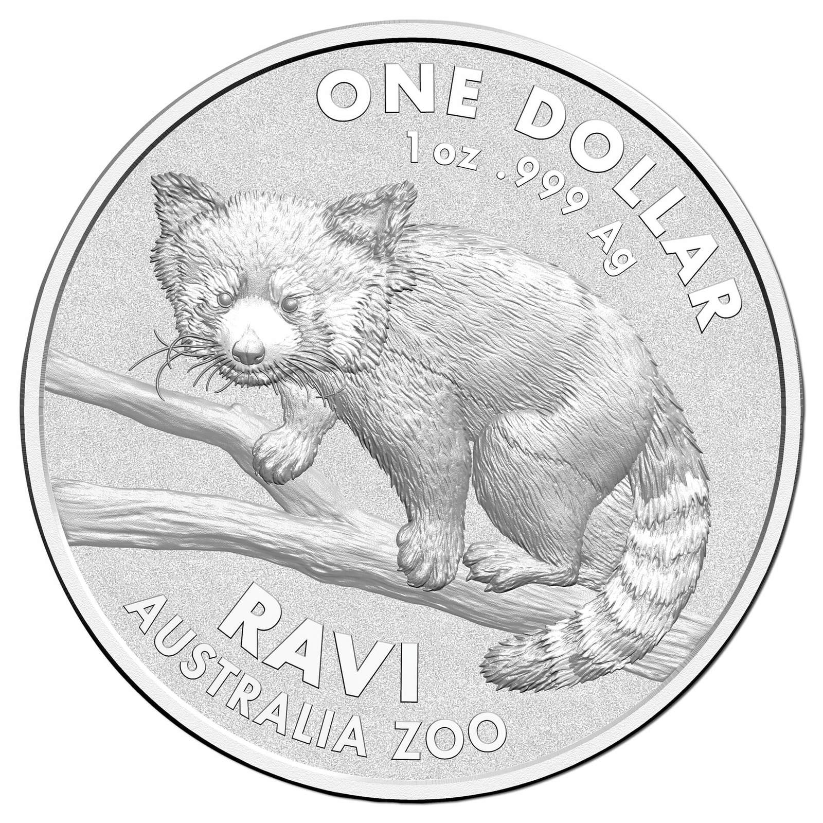 2018 $1 Ravi The Red Panda 1oz Silver Frunc