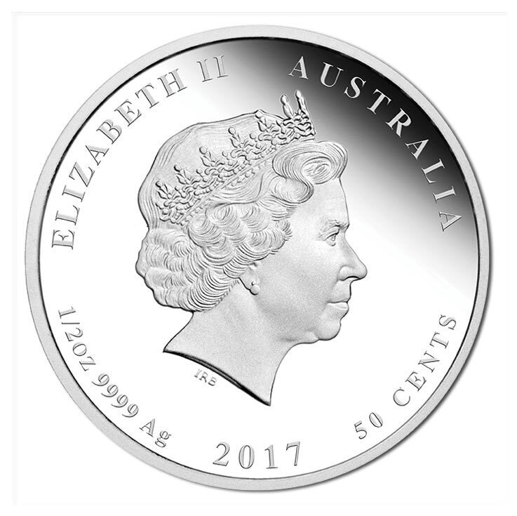 2017 50c Year of the Rooster 1/2oz Silver Proof