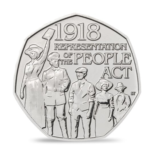 2018 50p 100th Anniversary of the 1918 Representation of the People Act BU