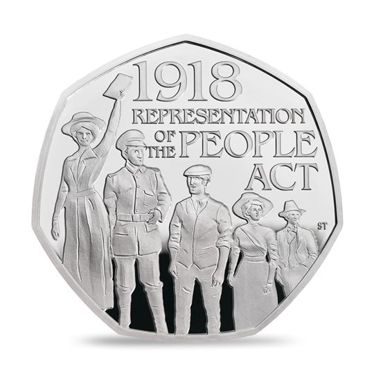 2018 50p 100th Anniversary of the 1918 Representation of the People Act Silver Proof