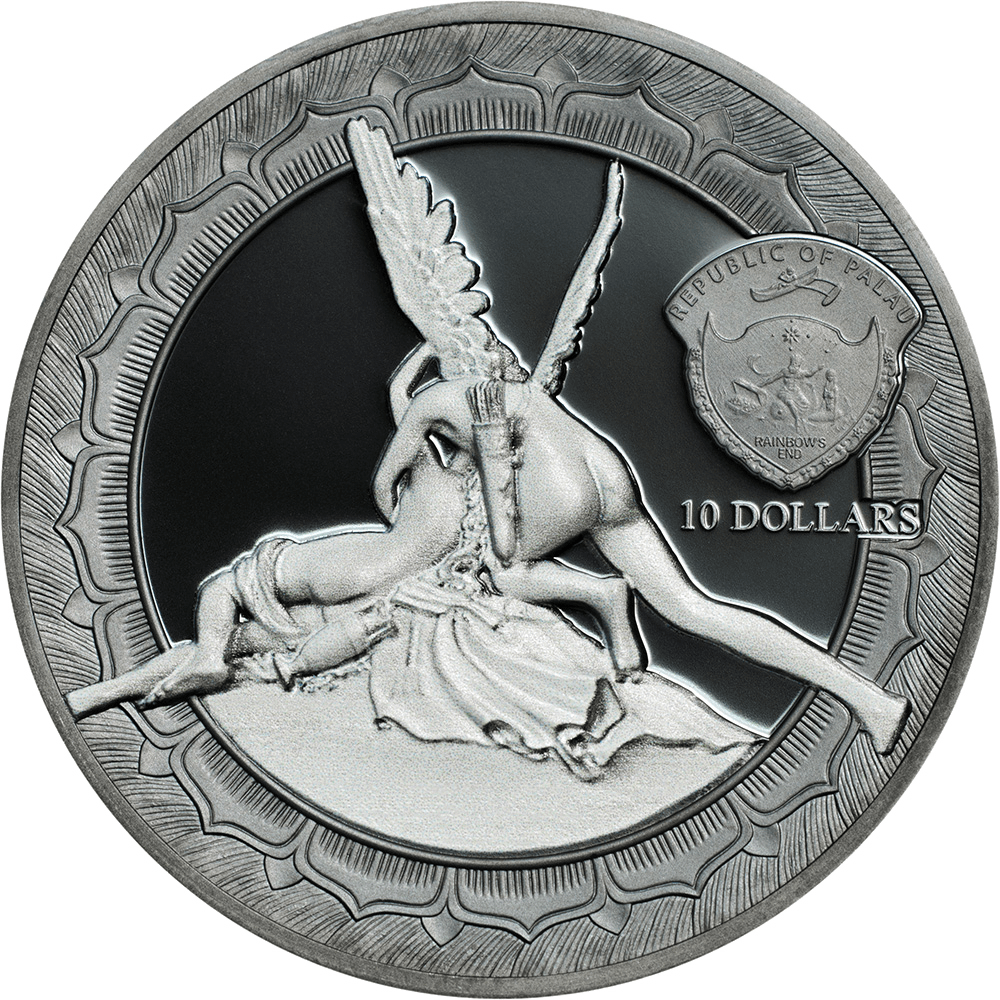 2016 Eternal Sculptures Cupid and Psyche High Relief Silver Coin