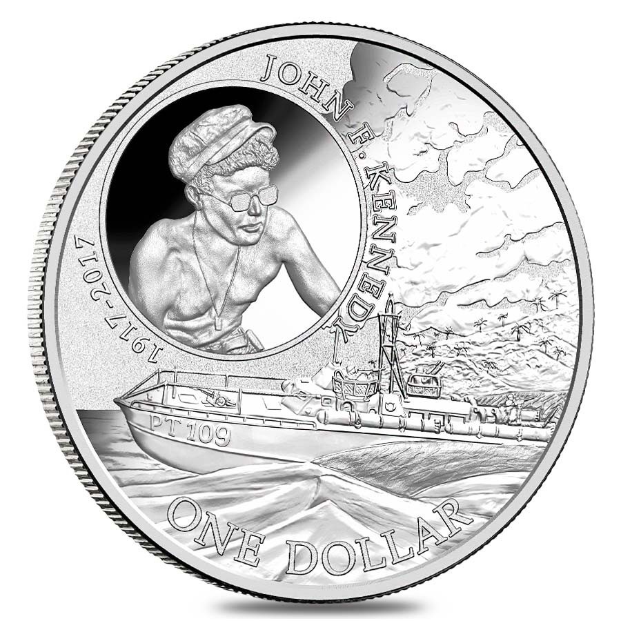2017 Solomon Islands $1  John F. Kennedy JFK 1oz Silver