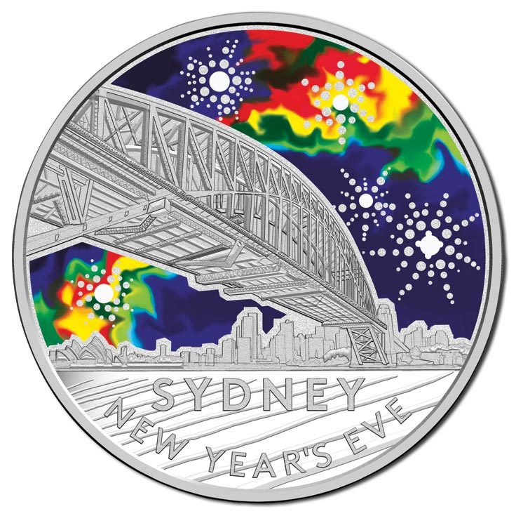 2017 $1 Sydney NYE 1/2oz Silver Frunc