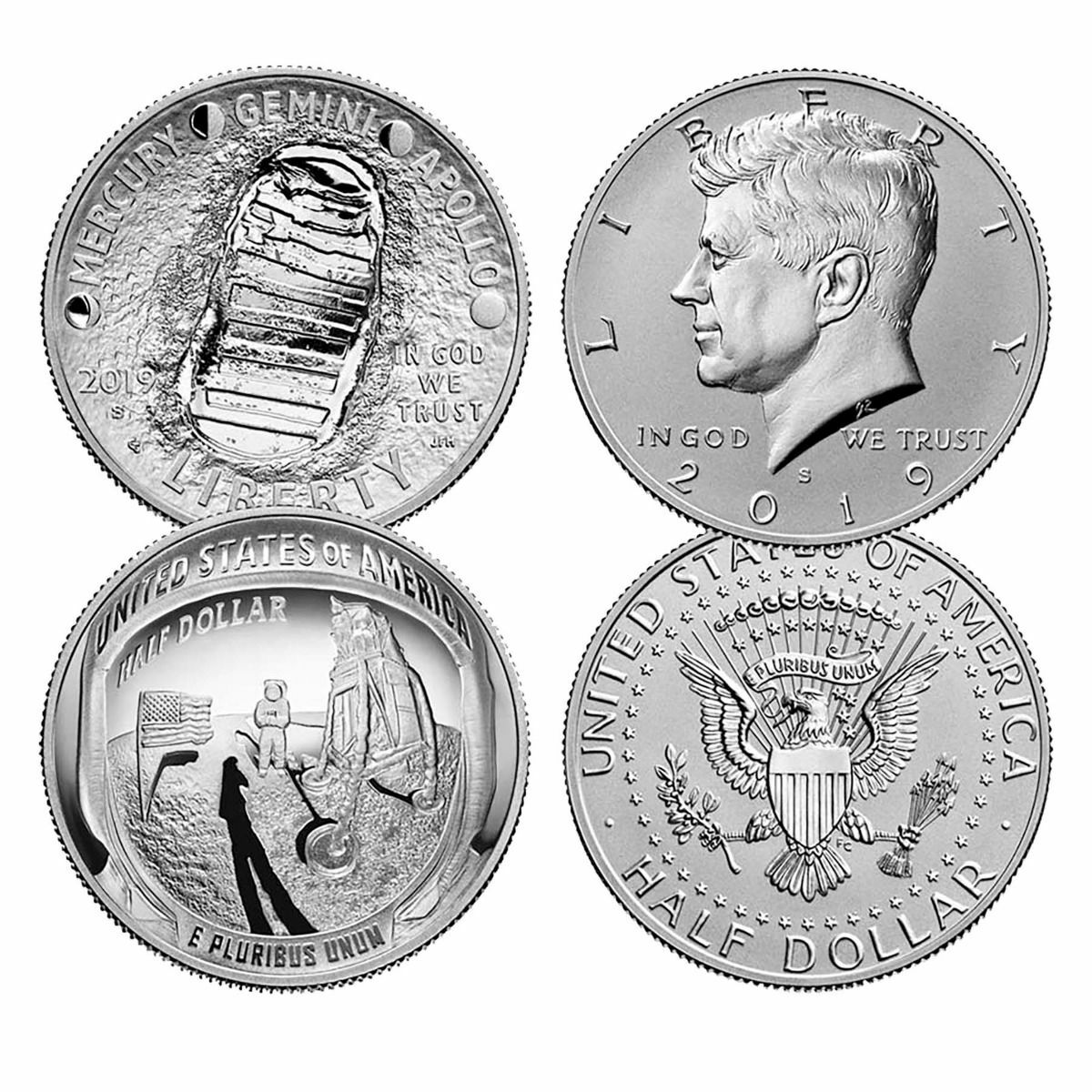 2019 Apollo 11 Moon Landing 50th Anniversary 2 Coin Proof Set
