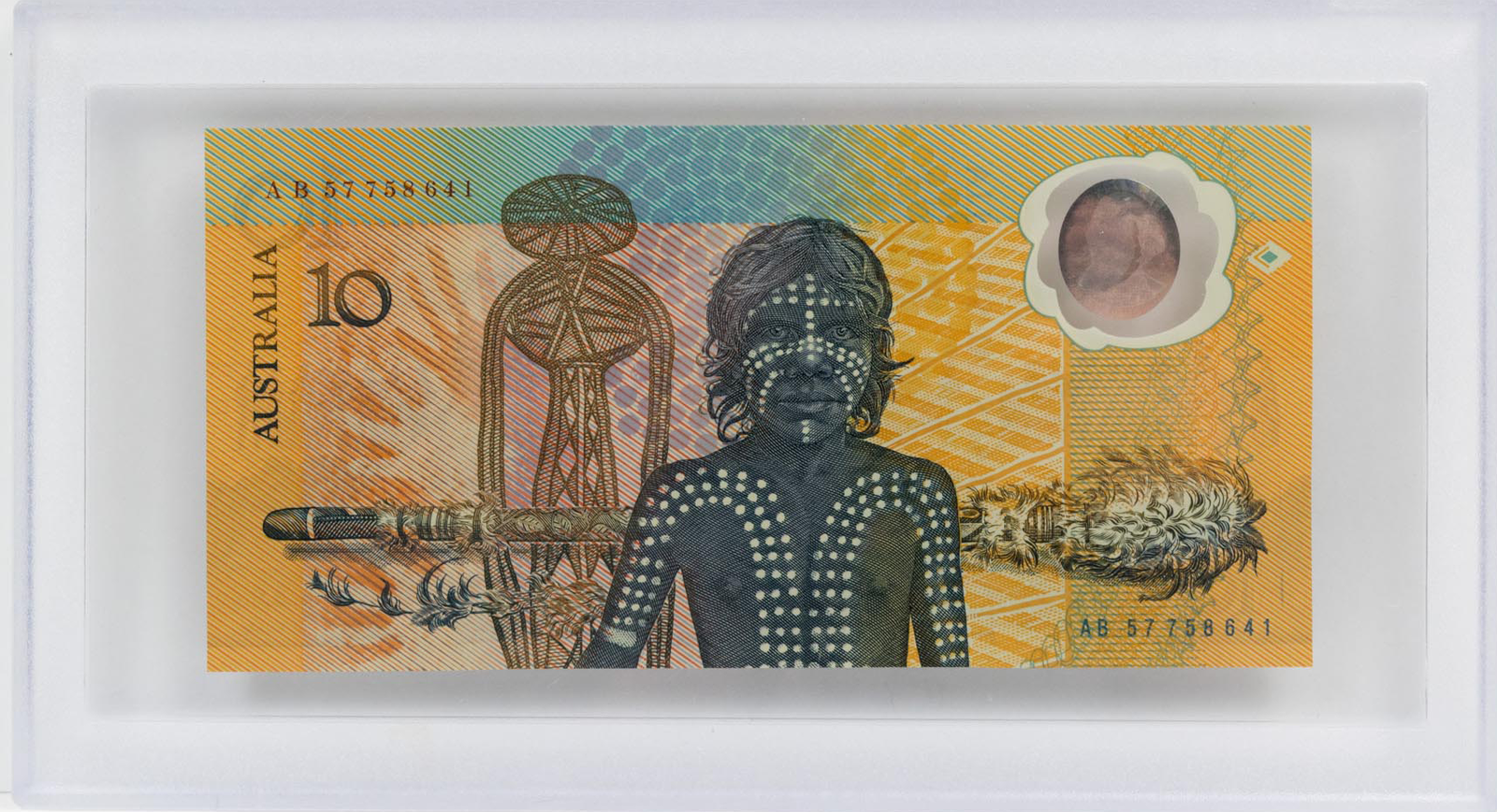 1988 $10 Last Prefix AB57 Bicentennial Banknote EF