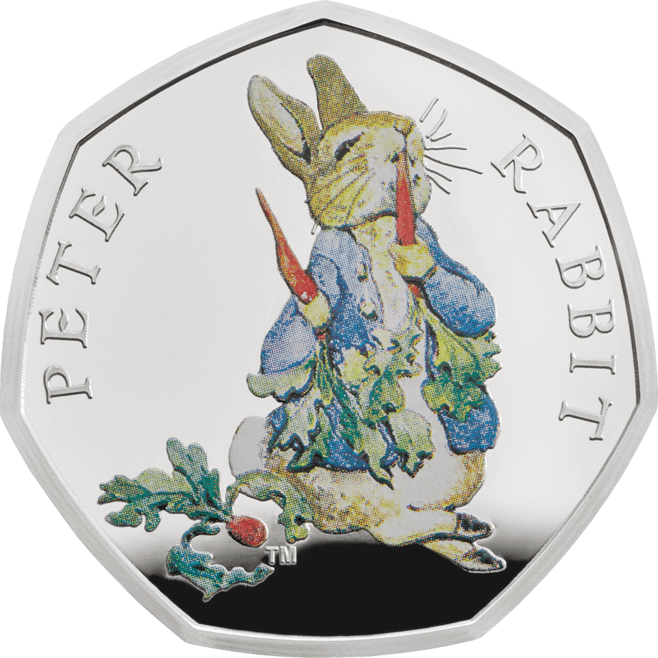 2018 50p Peter Rabbit Silver Proof Coin