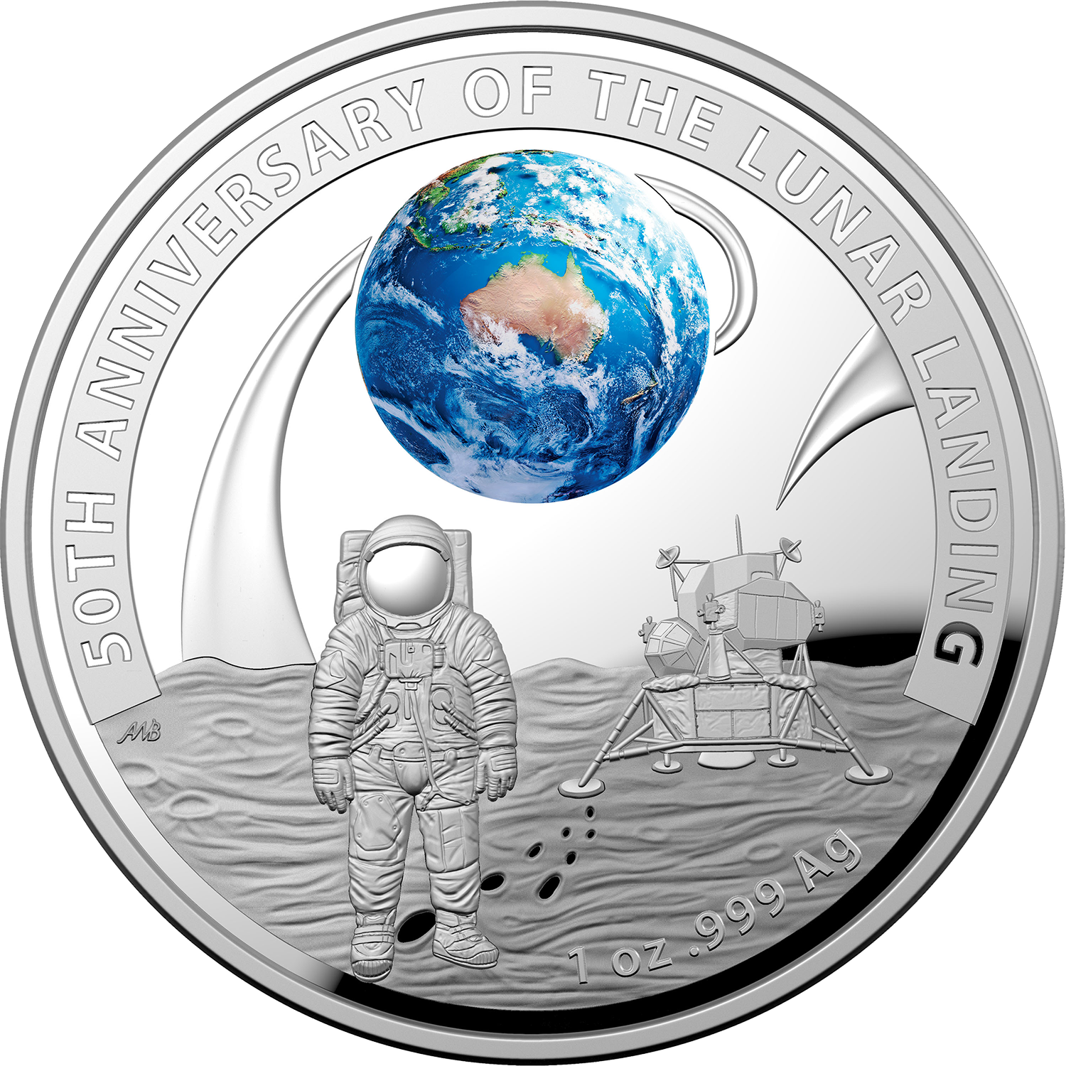 2019 Apollo 11 Two Coin Proof Set AU & US Set