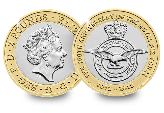 2018 £2 RAF Centenary Badge Brilliant Unc