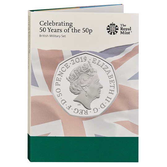 2019 50 Years of the 50p Military Brilliant UNC Coin Set
