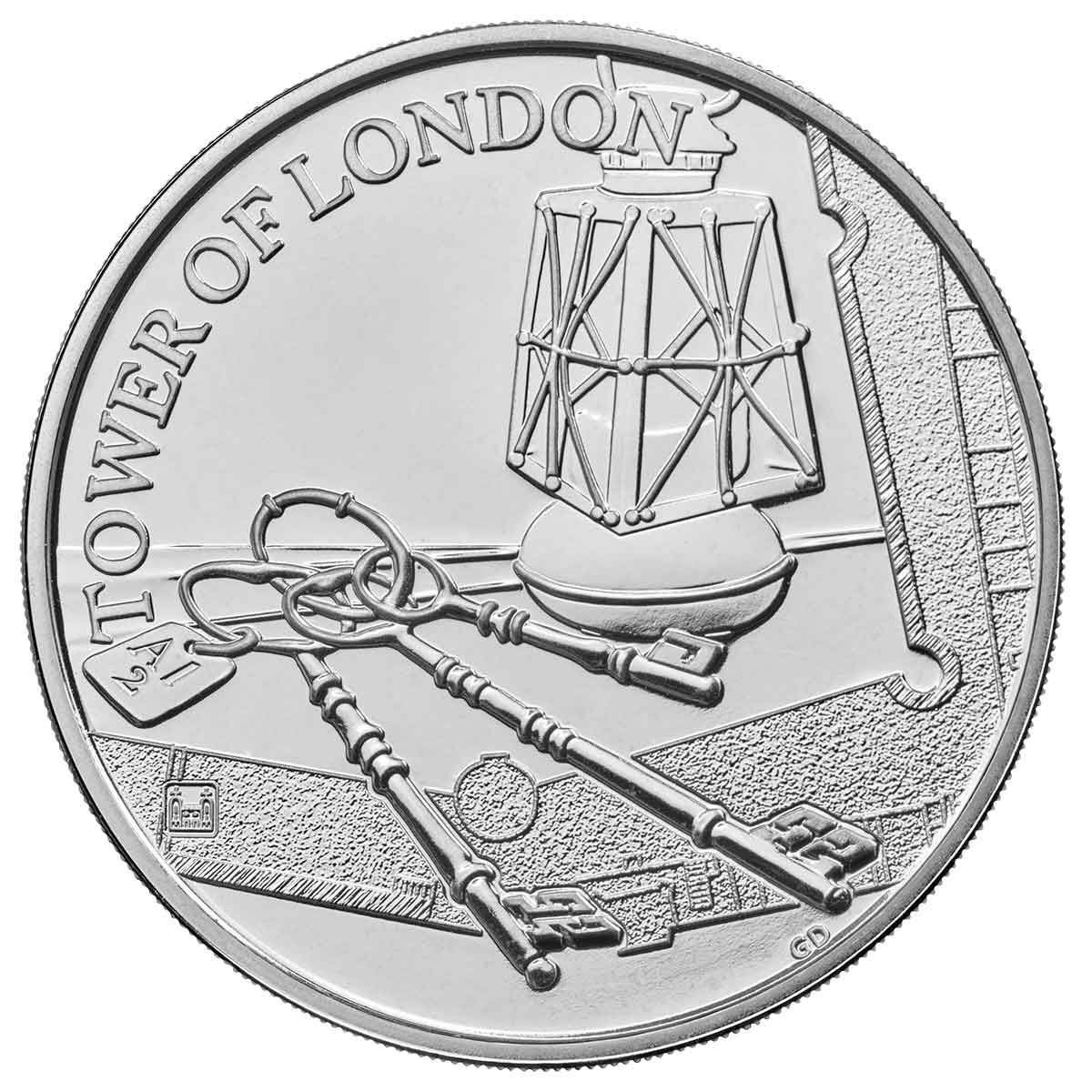 2019 £5 The Tower of London Ceremony of the Keys Brilliant Unc