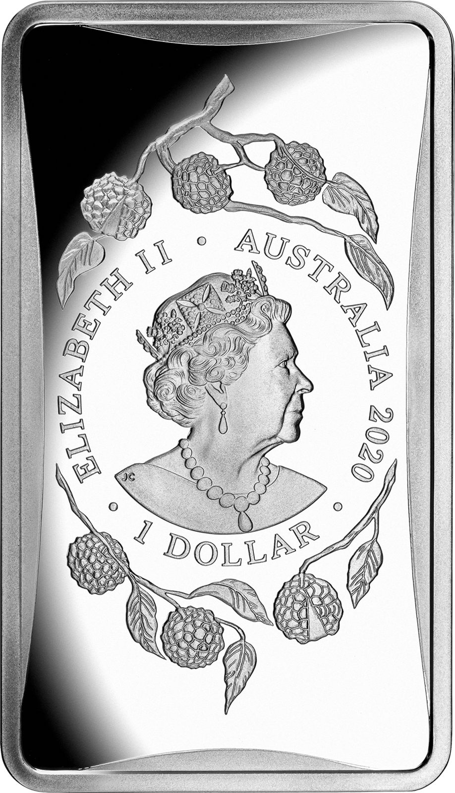 2020 $1 Lunar Year of the Rat 1/2oz Silver Frosted Ingot