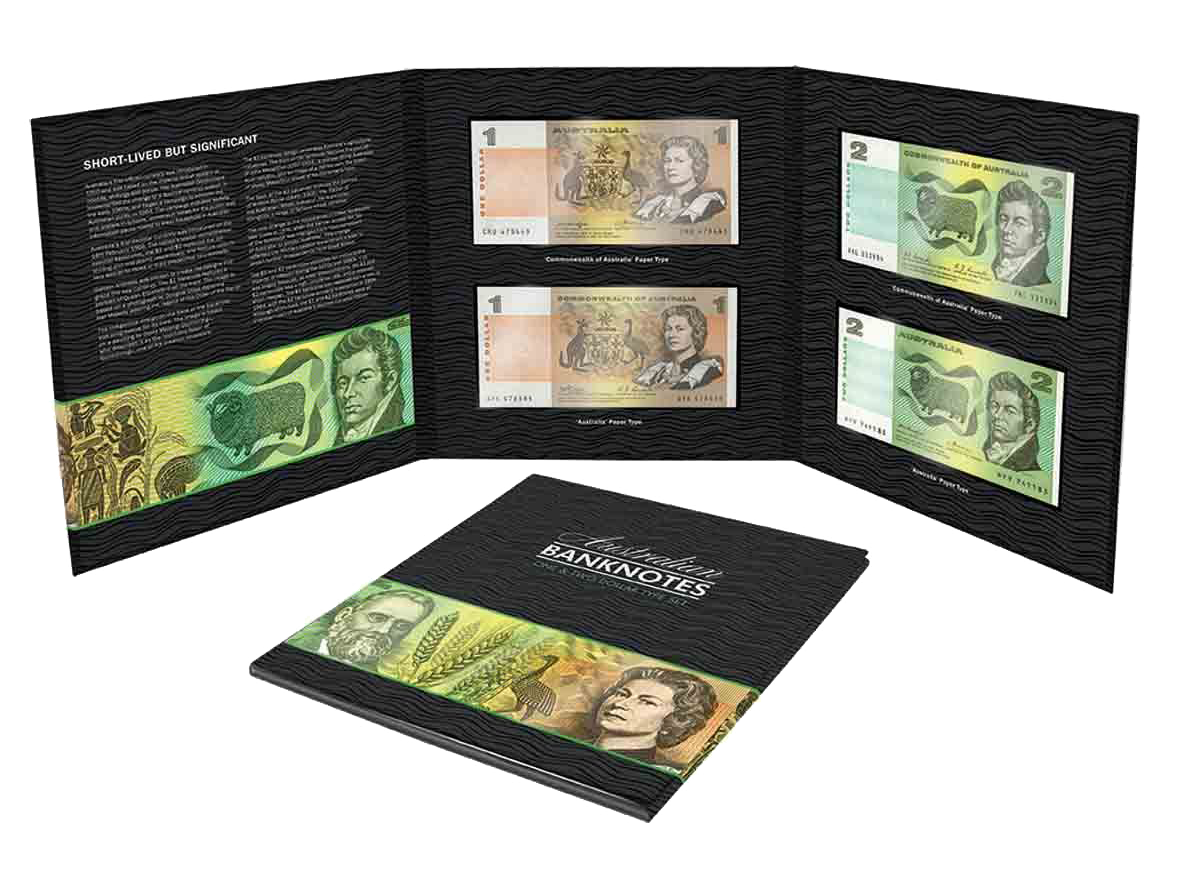 Australian $1 and $2 Banknote Type Set