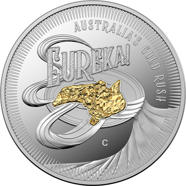 2020 $1 Eureka! Australia's Gold Rush Selectively Gold Plated Silver Proof Coin