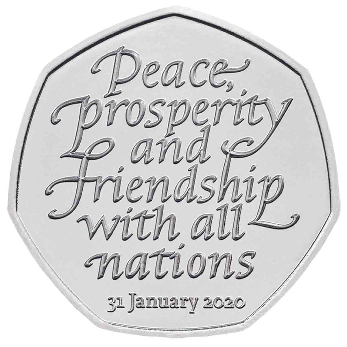 2020 50p Withdrawl from the EU Brilliant UNC Coin