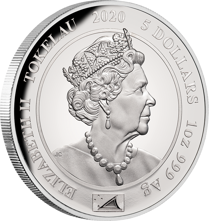 2020 $5 Queen Elizabeth II Royal Portraits 1oz Silver Proof Coin