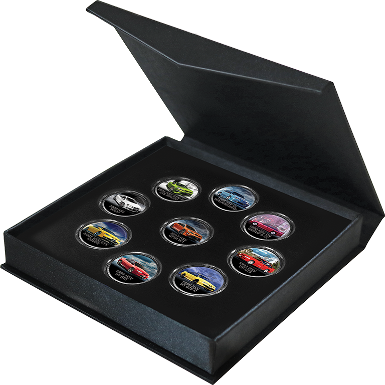 HSV 9 Coin Enamelled Penny Collection