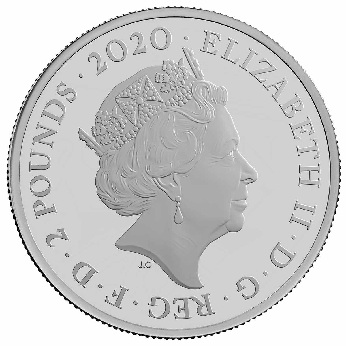 2020 £2 James Bond Aston Martin 1oz Silver Proof Coin