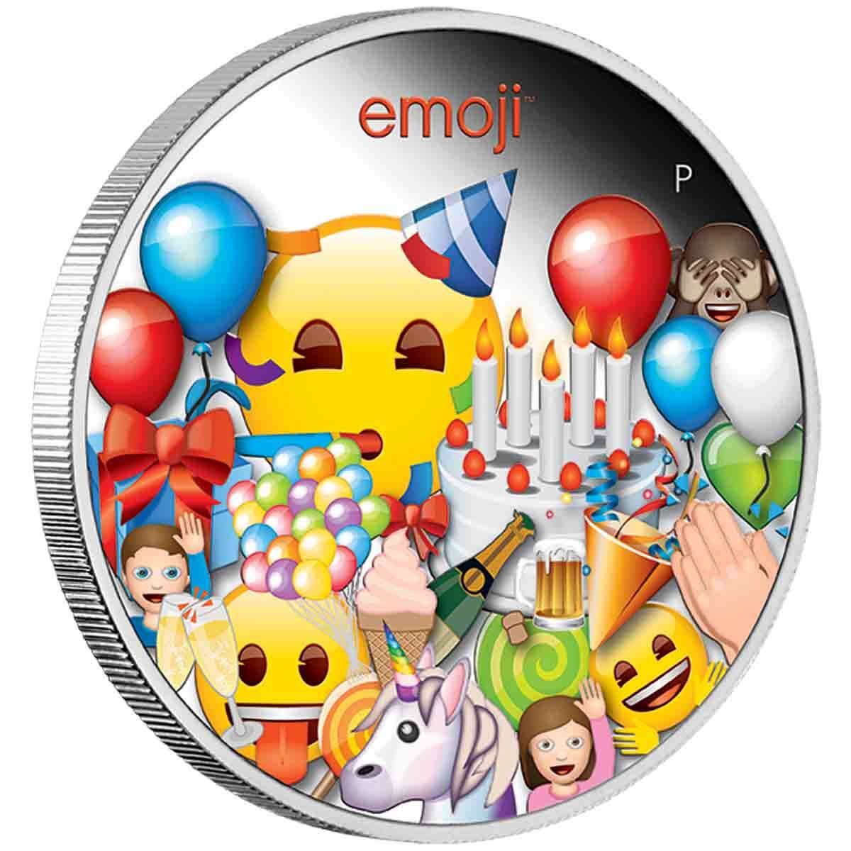 2020 $1 emoji™ Celebration 1oz Silver Proof Coin