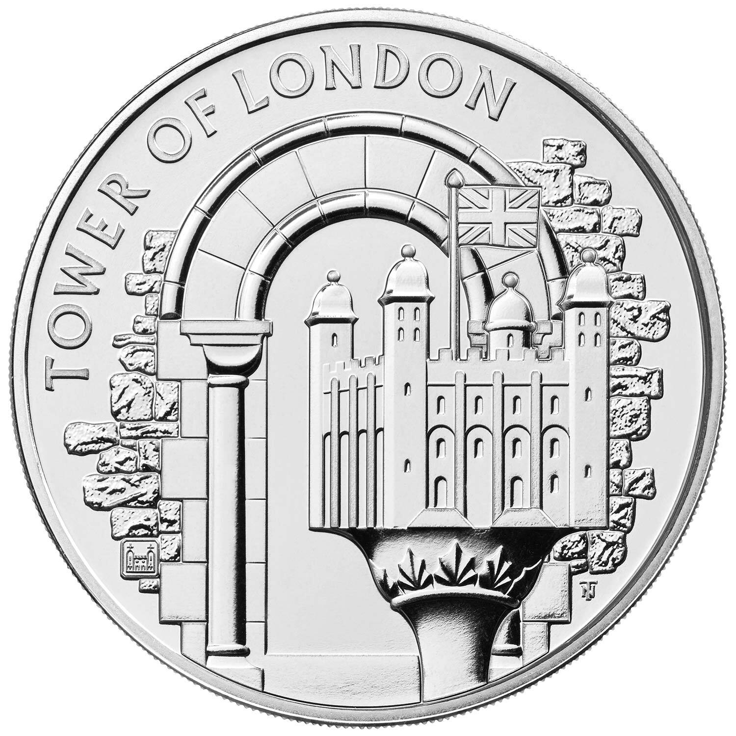 2020 £5 Tower of London - The White Tower BU Coin