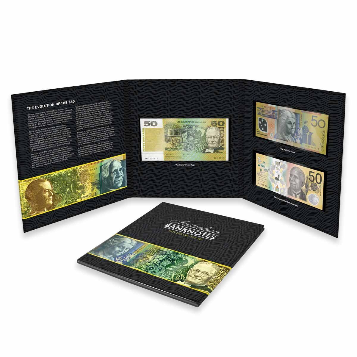 Australian $50 Banknote Type Set