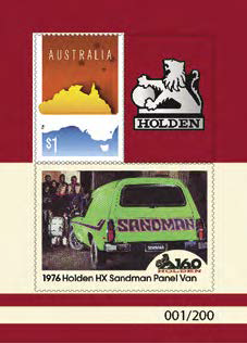 Holden Sandman Badge, Sheetlet and Pin Set