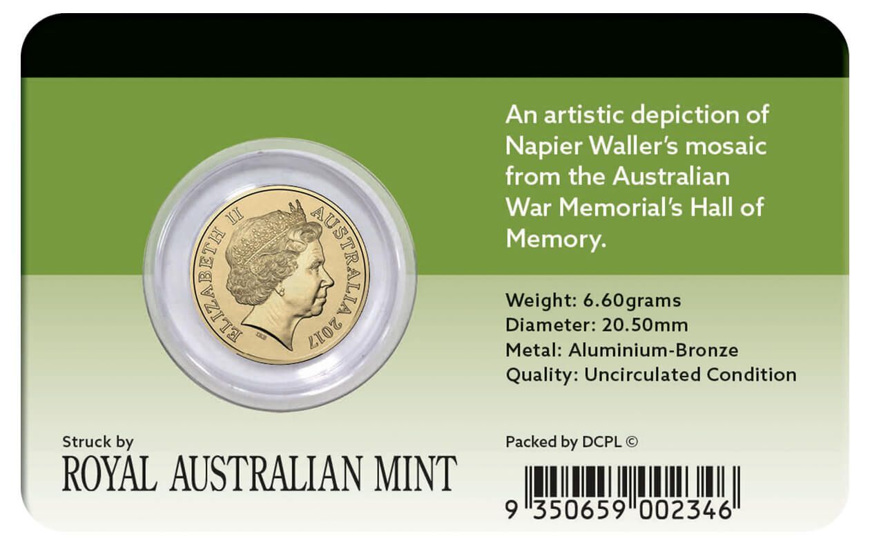 2017 $2 Lest We Forget Hall of Memory Coin Pack