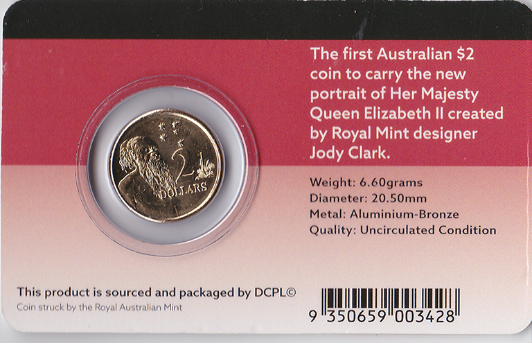 2019 $2 Jody Clark Effigy UNC Coin Pack