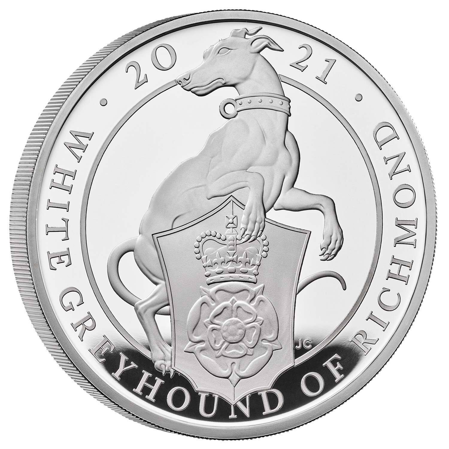 2021 £2 Queen's Beasts White Greyhound of Richmond Silver Proof Coin