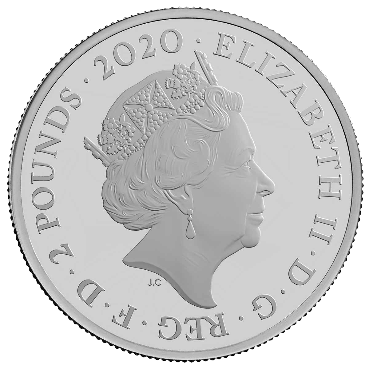 2020 £2 James Bond Lotus Submarine Silver Proof