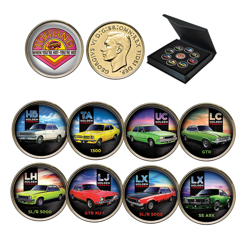 Holden Torana 9 Coin Enamelled Penny Set