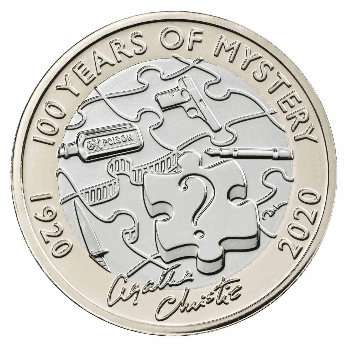 2020 £2 Agatha Christie Brilliant UNC Coin