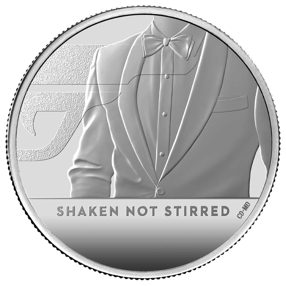 2020 £2 James Bond - Shaken Not Stirred 1oz Silver Proof