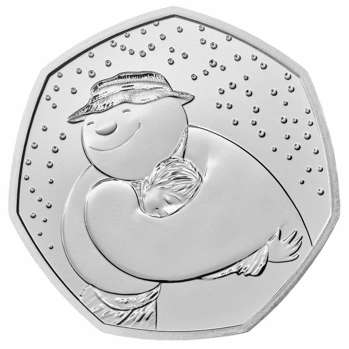 2020 50p Snowman Brilliant UNC Coin