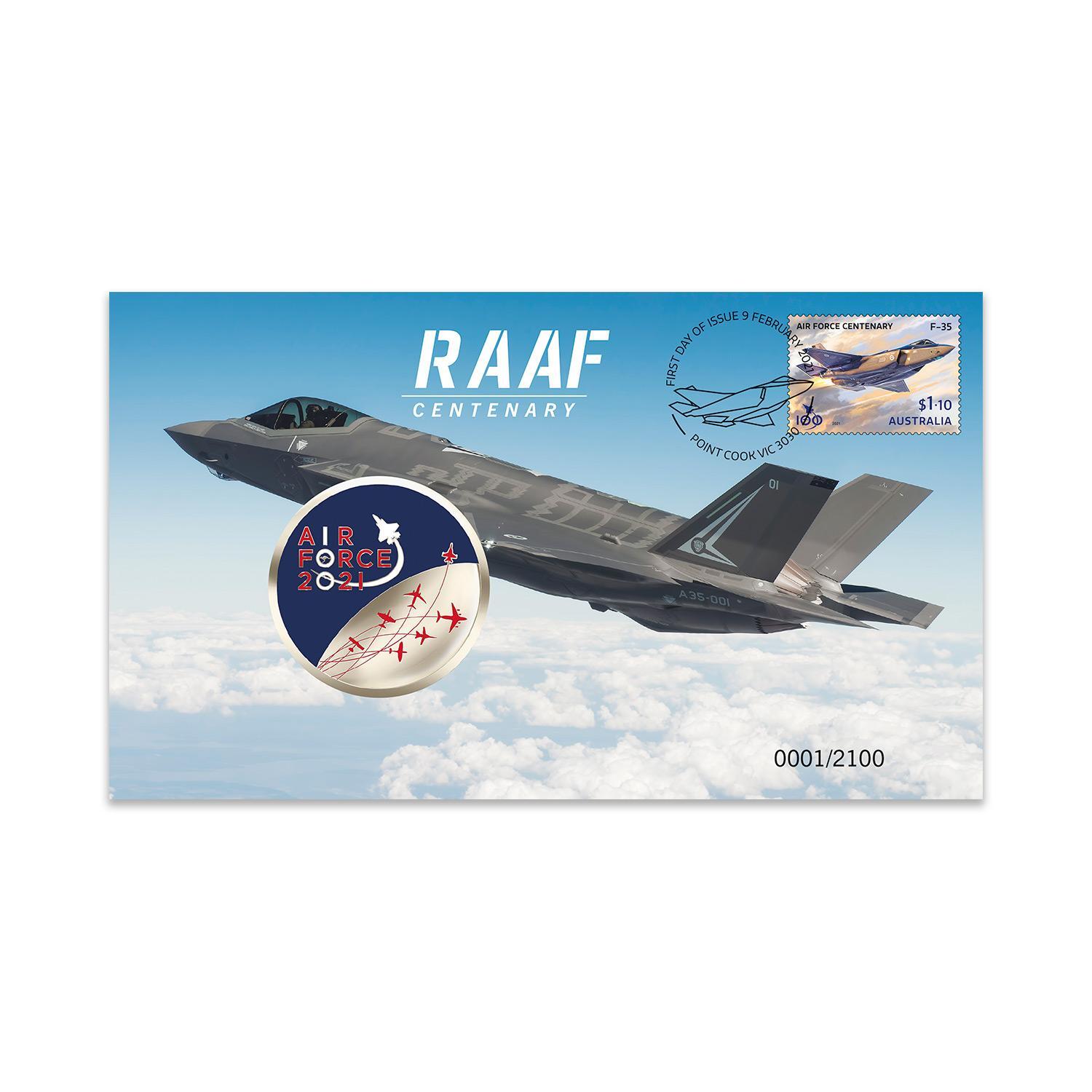 2021 RAAF Centenary Medallion Cover