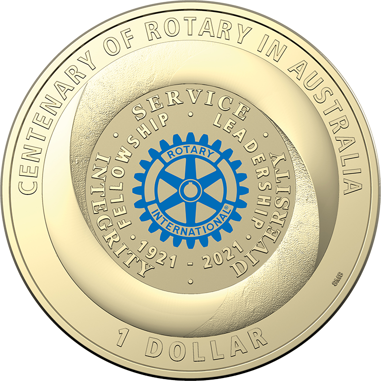 2021 $1 Centenary of Rotary Australia UNC Coin