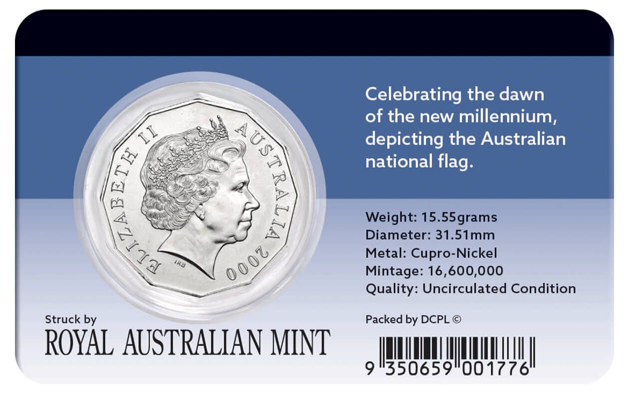 2000 50c Millennium Coin UNC Coin Pack