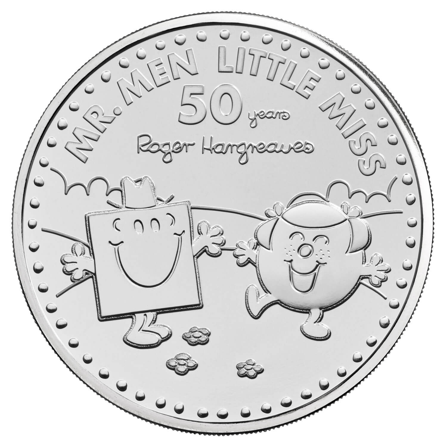 2021 £5 Mr.Men Little Miss - Mr. Strong and Little Miss Giggles Brilliant UNC