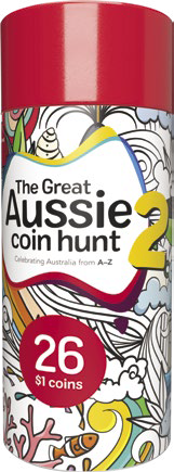 2021 Great Aussie Coin Hunt 2 Folder and 26 Coin Tube