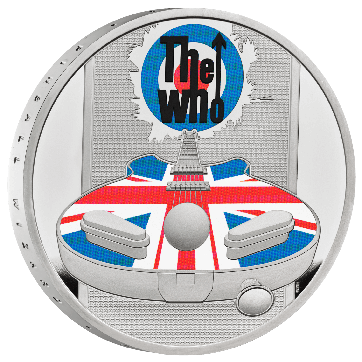2021 £2 The Who 1oz Coloured Silver Proof Coin