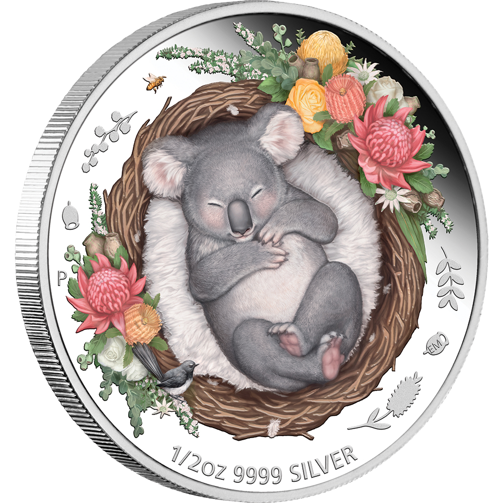 2021 Dreaming Downunder - Koala 1/2oz Silver Coloured Proof Coin