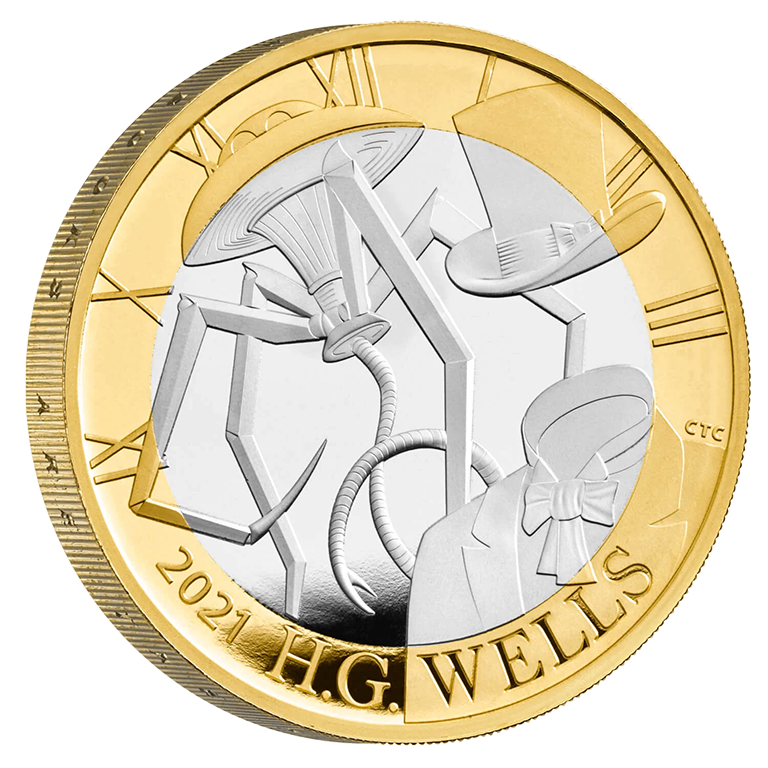 2021 £2 Life Work of H.G. Wells Silver Proof